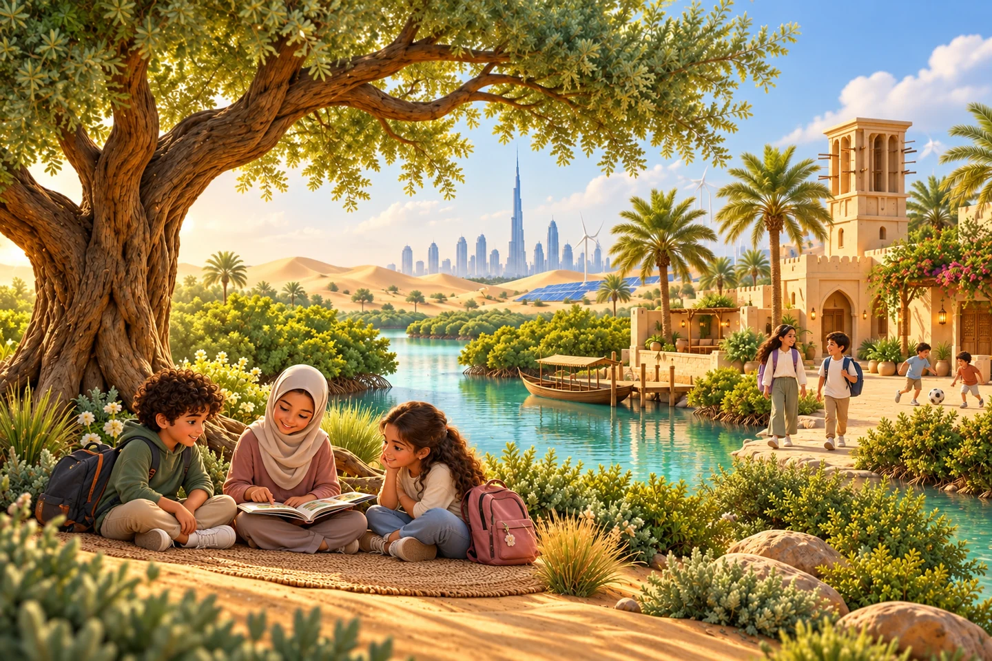 A story landscape celebrating UAE nature and sustainability